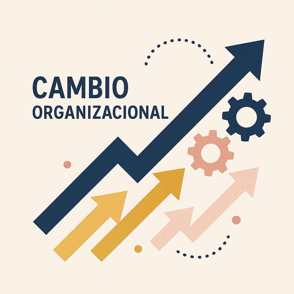 Ilustración de flechas de crecimiento y cambio organizacional